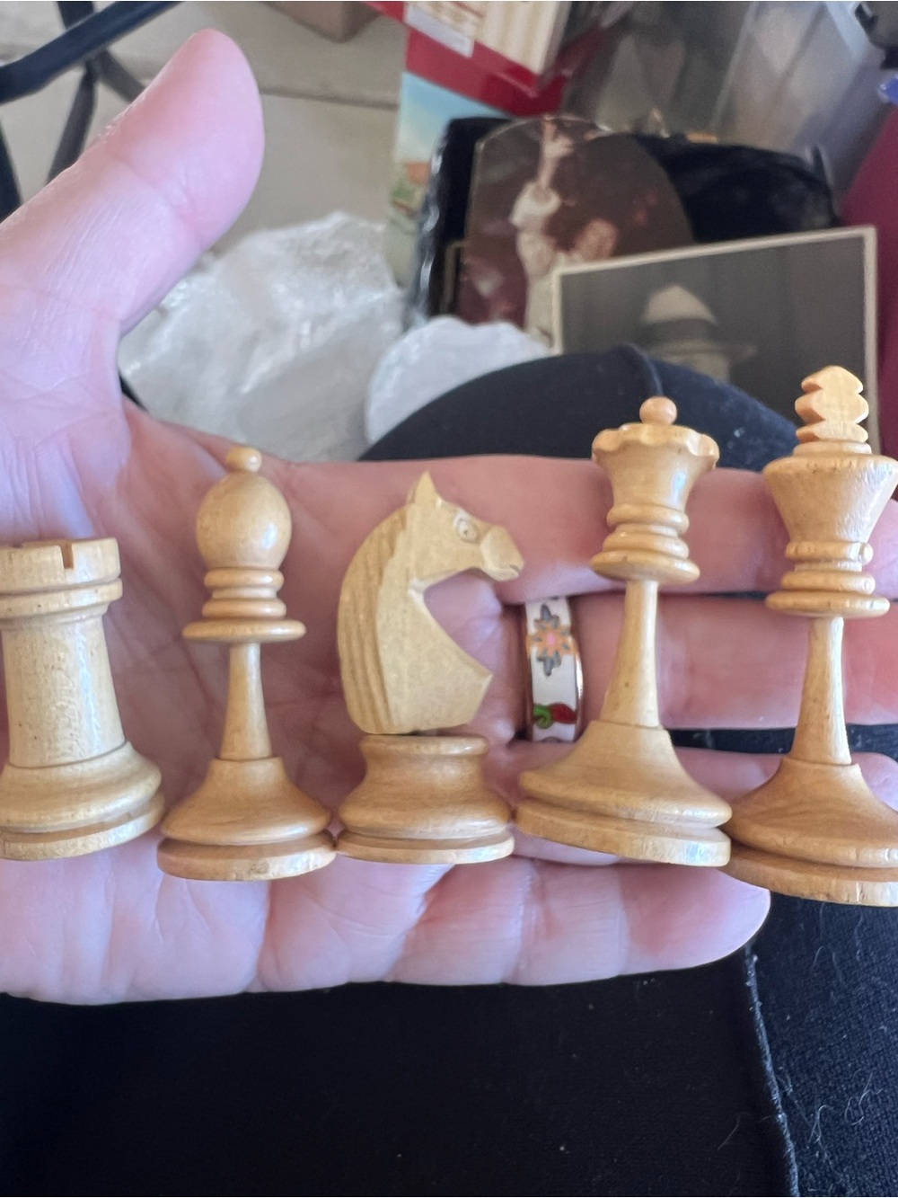 Vintage Staunton wooden chess set Stunning - Picture 9 of 13